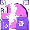 Eco Parcel Eco Package Eco Bag Icon