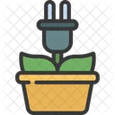 Flowerpot Green Energy Ecology Icon