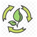 Eco Process Recycle Leaf Icon