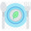 Eco Restaurant Dish Cutlery Icon