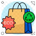 Eco Shopping Bag Tote Jute Icon