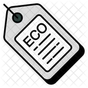Eco Tag Eco Label Eco Card Icon