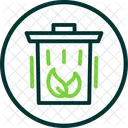 Eco Trash Bin Compost Icon