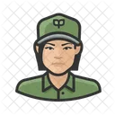 Eco Worker Asian Female Eco Worker Eco Icon