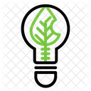 Lightblub Leaf Electricity Icon