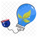 Renewable Eco Lightbulb Icon