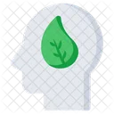 생태적 사고 생태적 뇌 녹색 사고 아이콘