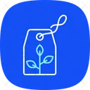 Eco Tag Icone Bleue Icon