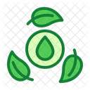 Eco Energy Leaf Water Icon