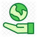 Eco Earth Day Hand Icon