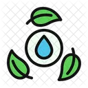 Eco Energy Leaf Water Icon