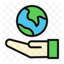Eco Earth Day Hand Icon