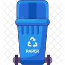 Ecology friendly paper waste sorting bin  Icon
