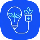 Green Energy Solutions Blue Icon Icon