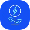 Green Energy Efficiency Blue Icon Icon