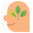 Green Head Human Head Icon