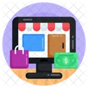 Online Shopping E Shopping Shopping Website Icon
