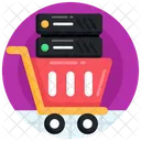 Server Shopping Database Shopping Datacenter Shopping Icon