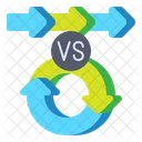 Economía circular vs lineal  Icono