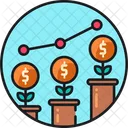 Crescimento Da Economia Negocios Em Crescimento Enonomico Ícone