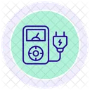 Economia De Energia Eletronicos Icone De Circulo Colorido Ícone