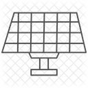 Economia De Energia Solar Icone Thinline Ícone