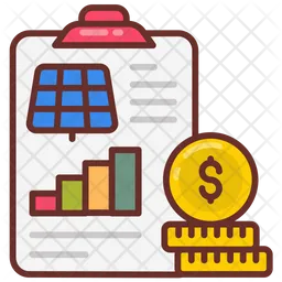 Economia de painel solar  Ícone