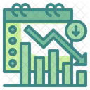 Grafico De Economia Grafico Descendente Calendario Icono