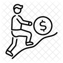 Economic Challenges Struggle Difficulty Icon