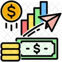 Economic Growth Money Increase Icon
