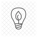 Economical Light Bulb Linear Style Icon Icône