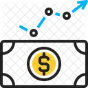 Grafico Economico Financiero Monetario Favorable Rentable Rentable Negocio Rentable Icono