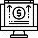 Economie Analyse En Ligne Augmentation De Leconomie Icône