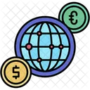 Economie Mondiale Commerce Finance Icône