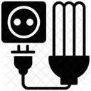 Economiseur Denergie Ampoule Fluorescente Icône