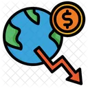 Economy Downturn Global Crisis Icon