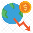 Economy Downturn Global Crisis Icon
