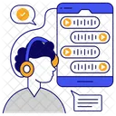 Ecouter Un Message Vocal Un Texte Vocal Un Message Audio Icône