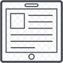 Tablette Ecran En Ligne Icône