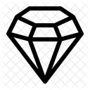 Edelstein Diamant Facettiert Symbol