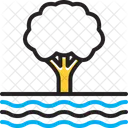 Edge Tree Wave Icon