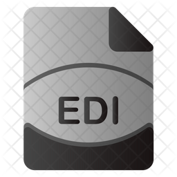 Edi File Icon - Download in Flat Style