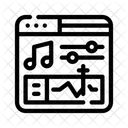 Edicao De Audio Processamento De Video Editor De Video Ícone
