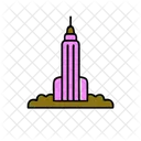 Edificio Empire State Nueva York Estados Unidos Icono