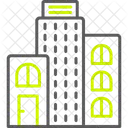 Edificio torre oficina residencia bienes raíces estructura casa apartamento albergue  Icono