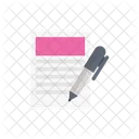Edit Contract Sign Icon