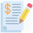 Edit Invoice Write Financial Report Financial Report Icon