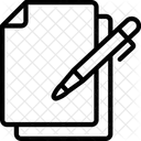 Editar Documento Caneta Nota Ícone