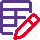 Editar tabela  Ícone