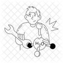 Edition De Molecules Manipulation Moleculaire Structure Moleculaire Icône